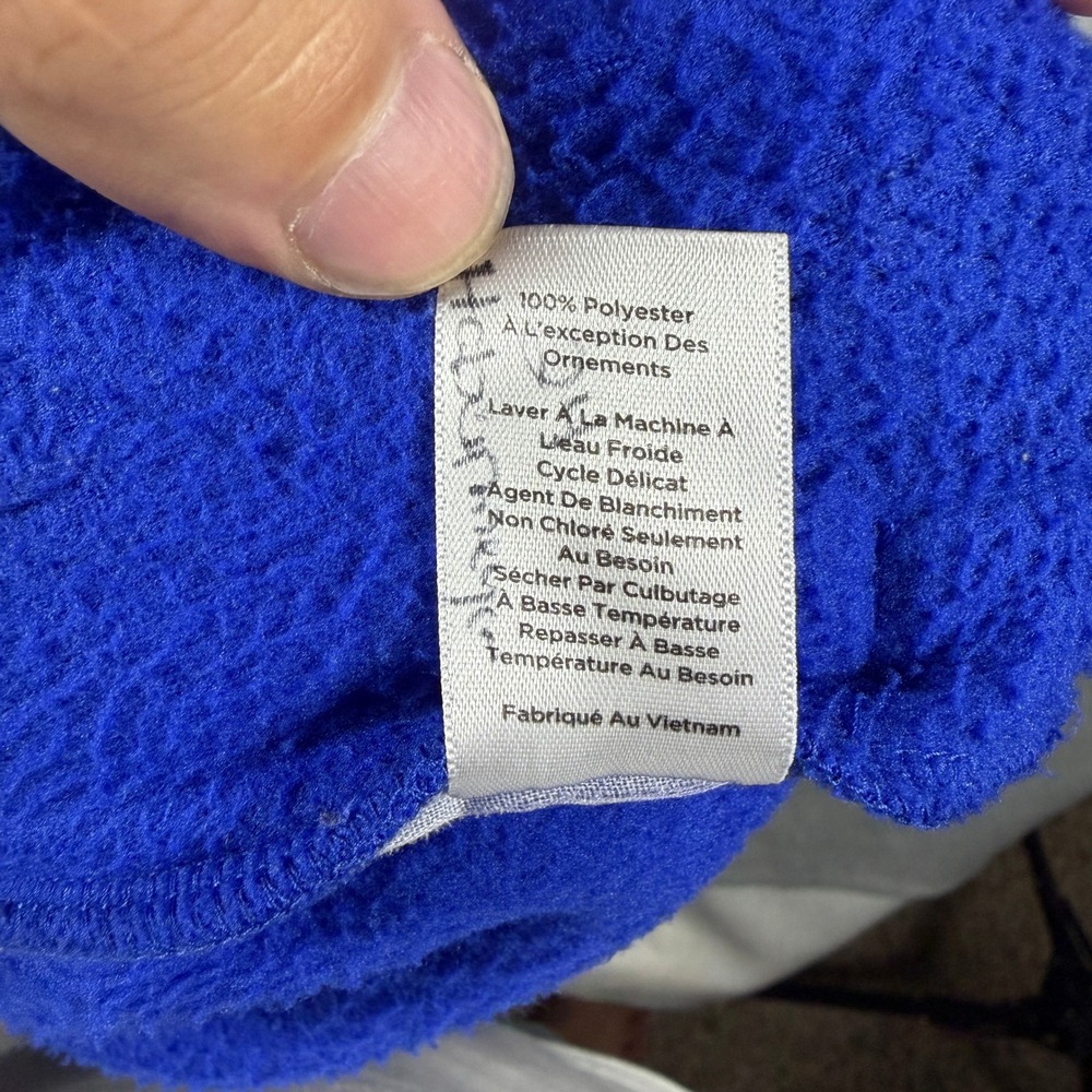 Talbots Petites Blue Fleece Quilted Yoke Full Zip Jacket SP - Picture 10 of 10